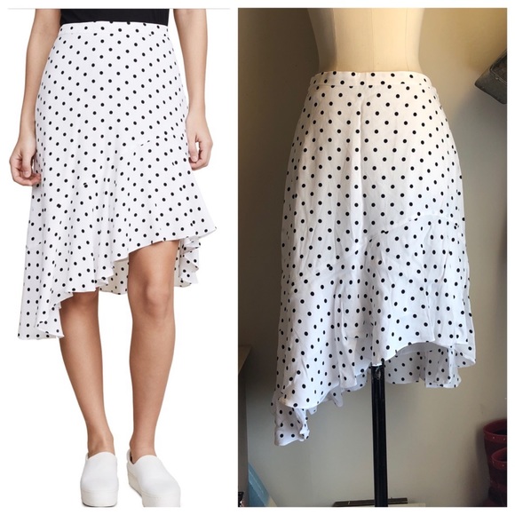 Club Monaco Dresses & Skirts - 💕Pretty Club Monaco Polka Dot Ruffle Skirt Sz 8💕